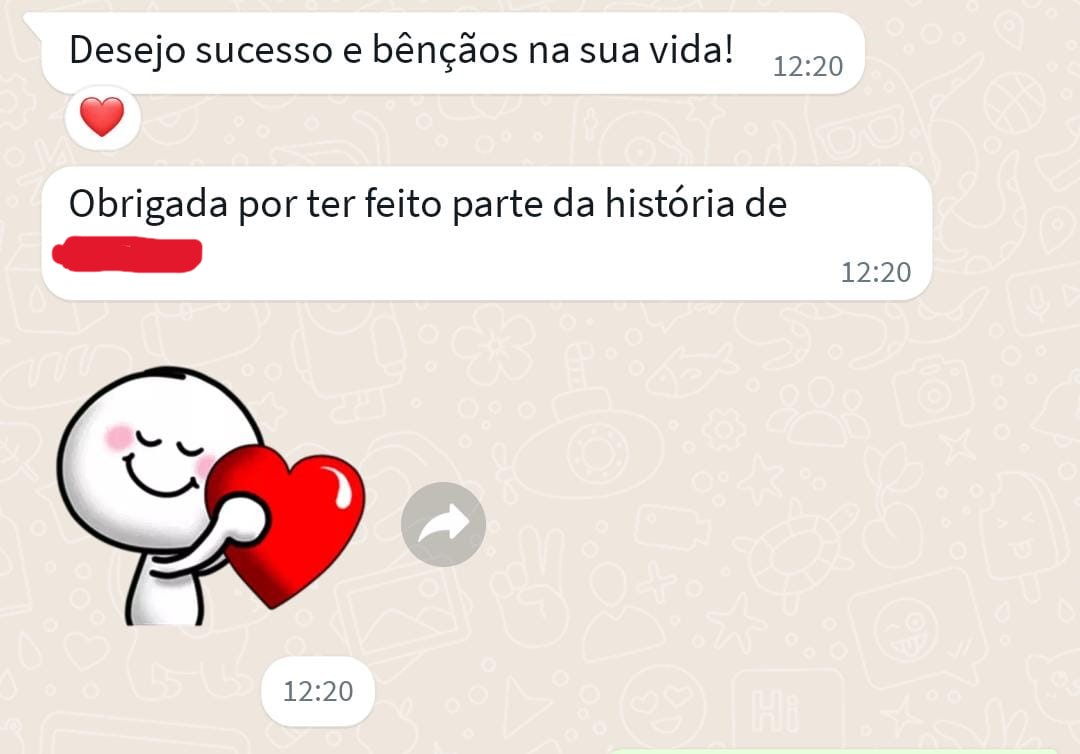 Obrigado por ter feito parte